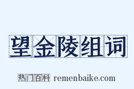 望金陵组词是什么意思的图片